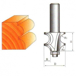 СТФ-2025 Фреза 8x33x32  R8xR10