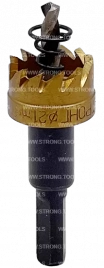 СТK-058  КОРОНКА ПО МЕТАЛЛУ  ЦИЛИНДРИЧЕСКАЯ HSS 21 мм GOLD