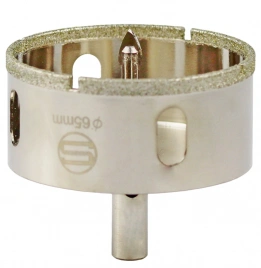CTK-089  АЛМАЗНАЯ КОРОНКА С ЦЕНТРИРУЮЩИМ СВЕРЛОМ ПО СТЕКЛУ И КАФЕЛЮ Ф65mm