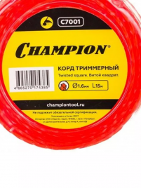 Корд трим.CHAMPION Ellipse Twist 1,3мм*15м (витой эллипс)