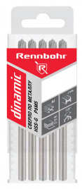 Сверло по металлу ЦХ,  6,2х101мм, HSS-G, P6M5, 20шт/уп, RENNBOHR DYNAMIC PROM