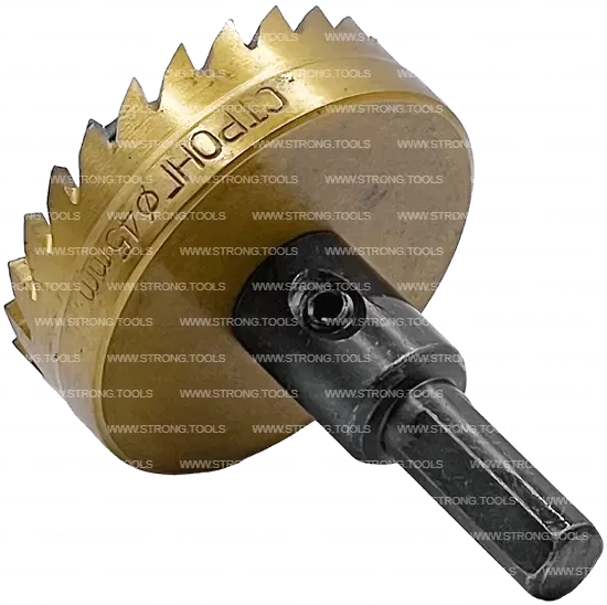 СТK-058  КОРОНКА ПО МЕТАЛЛУ  ЦИЛИНДРИЧЕСКАЯ HSS 45 мм GOLD фото 4