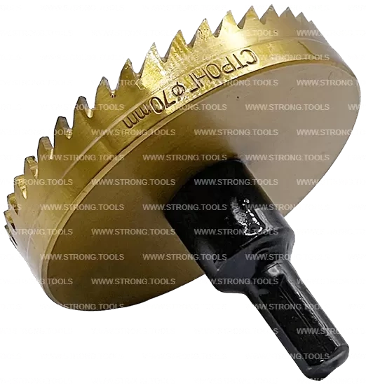 СТK-058  КОРОНКА ПО МЕТАЛЛУ  ЦИЛИНДРИЧЕСКАЯ HSS 70 мм GOLD фото 4
