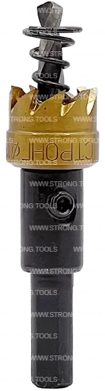СТK-058  КОРОНКА ПО МЕТАЛЛУ  ЦИЛИНДРИЧЕСКАЯ HSS 16 мм GOLD фото 2