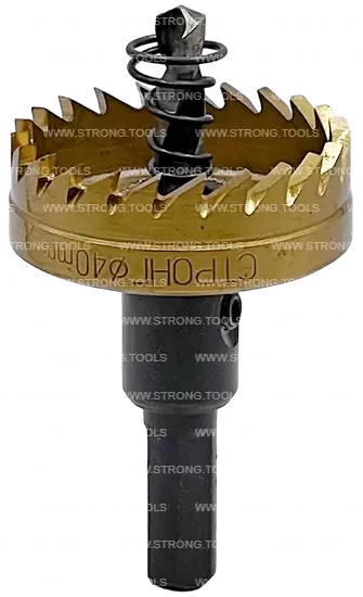 СТK-058  КОРОНКА ПО МЕТАЛЛУ  ЦИЛИНДРИЧЕСКАЯ HSS 40 мм GOLD фото 1