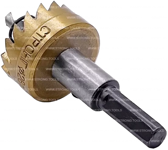 СТK-058  КОРОНКА ПО МЕТАЛЛУ  ЦИЛИНДРИЧЕСКАЯ HSS 28 мм GOLD фото 4