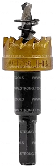 СТK-058  КОРОНКА ПО МЕТАЛЛУ  ЦИЛИНДРИЧЕСКАЯ HSS 21 мм GOLD фото 2