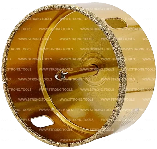 СTК-067 Коронка по стеклу и керамике с центрующим сверлом СТРОНГ 80мм GOLD фото 2