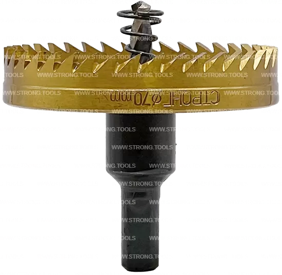СТK-058  КОРОНКА ПО МЕТАЛЛУ  ЦИЛИНДРИЧЕСКАЯ HSS 70 мм GOLD фото 2