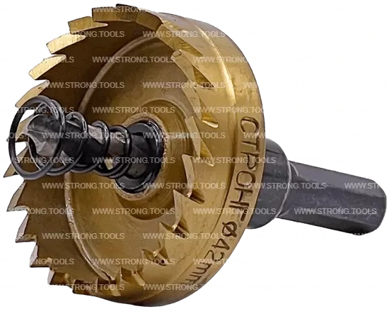 СТK-058  КОРОНКА ПО МЕТАЛЛУ  ЦИЛИНДРИЧЕСКАЯ HSS 42 мм GOLD фото 3