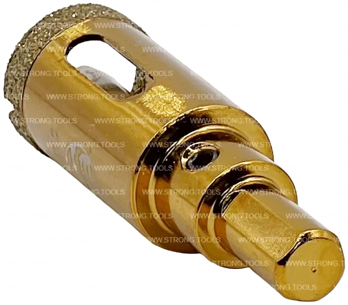 СTК-067 Коронка по стеклу и керамике с центрующим сверлом СТРОНГ 22мм GOLD фото 3
