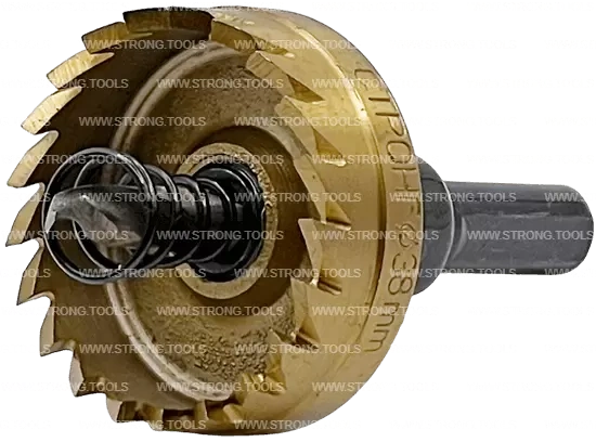 СТK-058  КОРОНКА ПО МЕТАЛЛУ  ЦИЛИНДРИЧЕСКАЯ HSS 38 мм GOLD фото 3