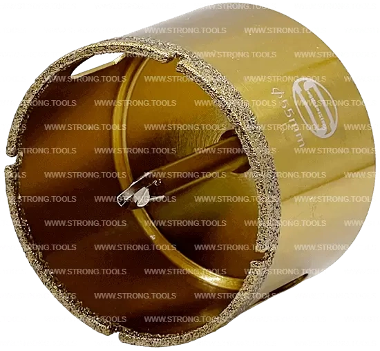 СTК-067 Коронка по стеклу и керамике с центрующим сверлом СТРОНГ 55мм GOLD фото 2
