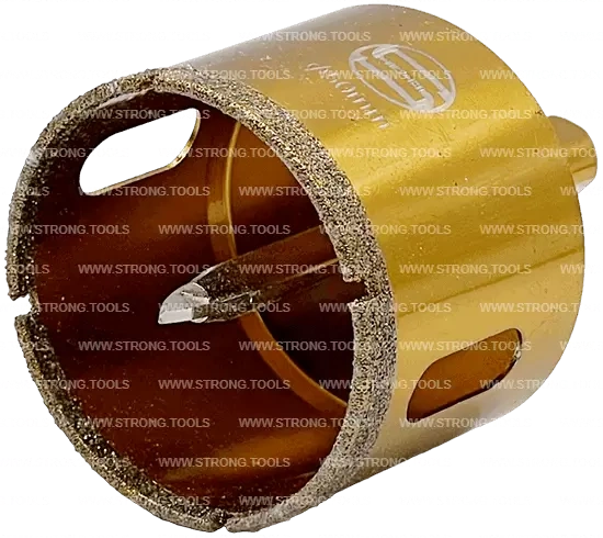 СTК-067 Коронка по стеклу и керамике с центрующим сверлом СТРОНГ 50мм GOLD фото 2