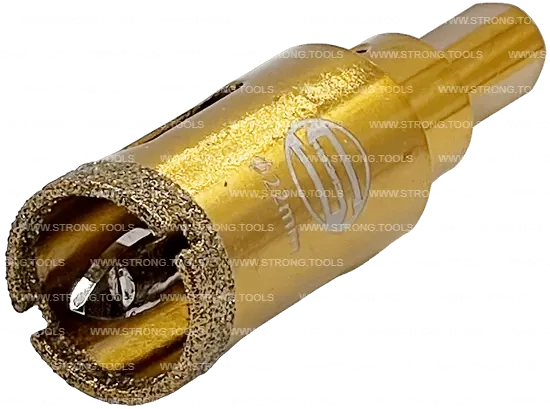 СTК-067 Коронка по стеклу и керамике с центрующим сверлом СТРОНГ 22мм GOLD фото 2