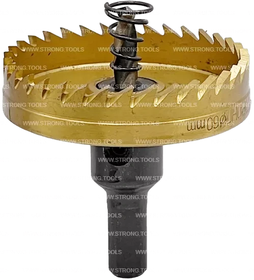 СТK-058  КОРОНКА ПО МЕТАЛЛУ  ЦИЛИНДРИЧЕСКАЯ HSS 60 мм GOLD фото 1
