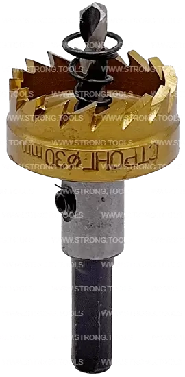 СТK-058  КОРОНКА ПО МЕТАЛЛУ  ЦИЛИНДРИЧЕСКАЯ HSS 30 мм GOLD фото 1