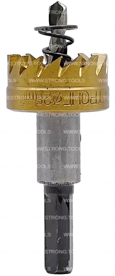 СТK-058  КОРОНКА ПО МЕТАЛЛУ  ЦИЛИНДРИЧЕСКАЯ HSS 26 мм GOLD фото 2
