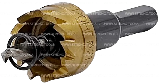 СТK-058  КОРОНКА ПО МЕТАЛЛУ  ЦИЛИНДРИЧЕСКАЯ HSS 21 мм GOLD фото 3