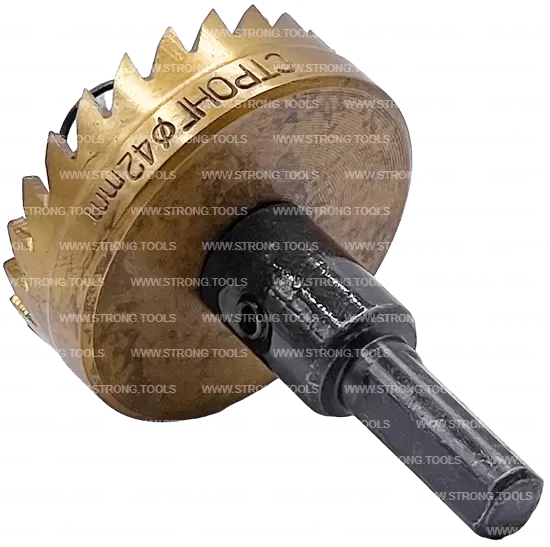 СТK-058  КОРОНКА ПО МЕТАЛЛУ  ЦИЛИНДРИЧЕСКАЯ HSS 42 мм GOLD фото 4