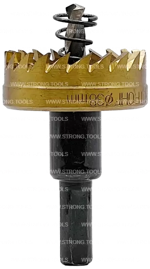 СТK-058  КОРОНКА ПО МЕТАЛЛУ  ЦИЛИНДРИЧЕСКАЯ HSS 38 мм GOLD фото 2