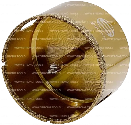 СTК-067 Коронка по стеклу и керамике с центрующим сверлом СТРОНГ 60мм GOLD фото 2