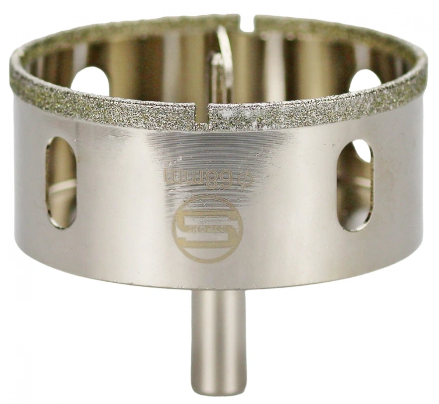 CTK-089  АЛМАЗНАЯ КОРОНКА С ЦЕНТРИРУЮЩИМ СВЕРЛОМ ПО СТЕКЛУ И КАФЕЛЮ Ф68mm фото 1