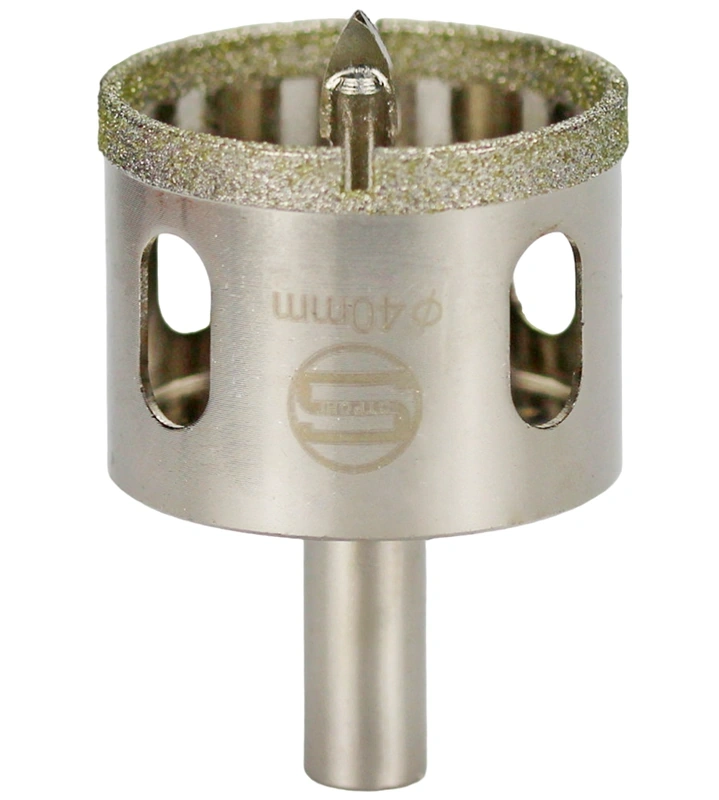 CTK-089  АЛМАЗНАЯ КОРОНКА С ЦЕНТРИРУЮЩИМ СВЕРЛОМ ПО СТЕКЛУ И КАФЕЛЮ Ф40mm фото 1