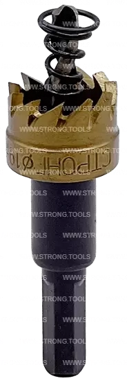 СТK-058  КОРОНКА ПО МЕТАЛЛУ  ЦИЛИНДРИЧЕСКАЯ HSS 19 мм GOLD фото 1
