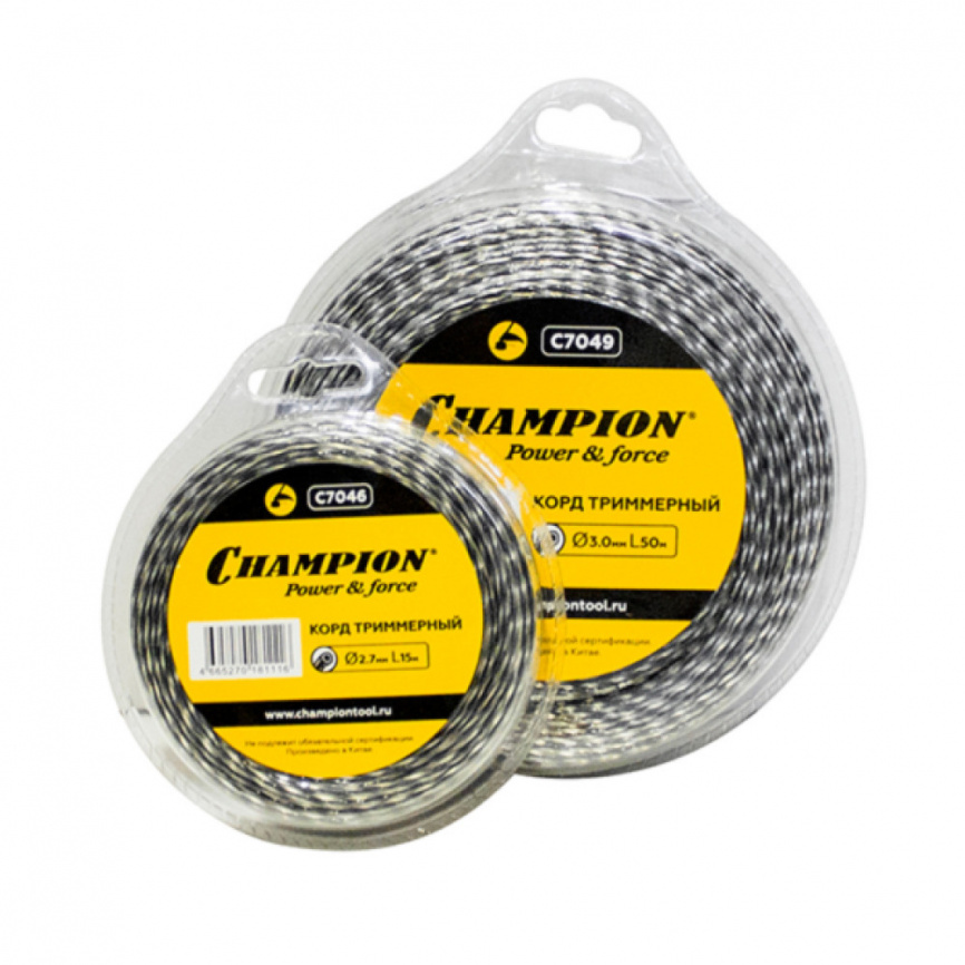 Корд трим.CHAMPION  Tri-twist 2.0мм* 15м (витой треугольник) фото 1