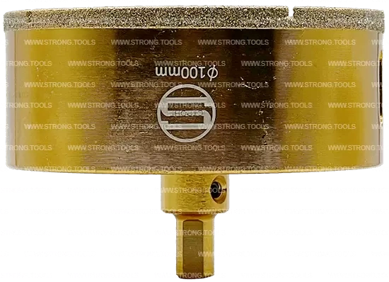 СTК-067 Коронка по стеклу и керамике с центрующим сверлом СТРОНГ 100мм GOLD фото 4