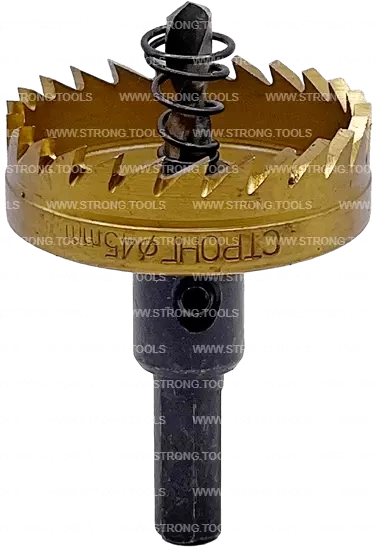 СТK-058  КОРОНКА ПО МЕТАЛЛУ  ЦИЛИНДРИЧЕСКАЯ HSS 45 мм GOLD фото 1