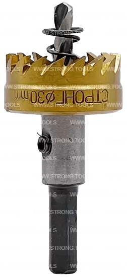 СТK-058  КОРОНКА ПО МЕТАЛЛУ  ЦИЛИНДРИЧЕСКАЯ HSS 30 мм GOLD фото 2