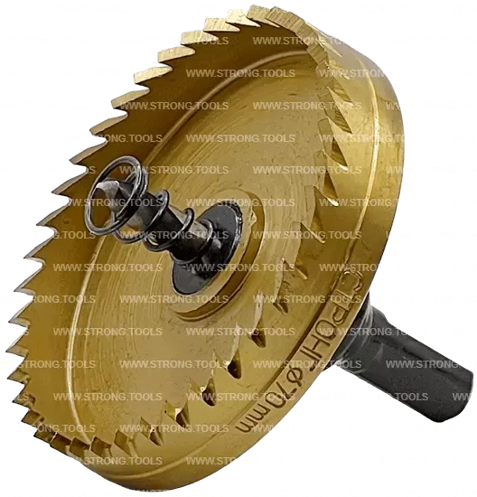 СТK-058  КОРОНКА ПО МЕТАЛЛУ  ЦИЛИНДРИЧЕСКАЯ HSS 70 мм GOLD фото 3