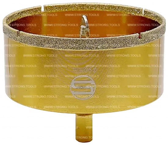 СTК-067 Коронка по стеклу и керамике с центрующим сверлом СТРОНГ 90мм GOLD фото 1