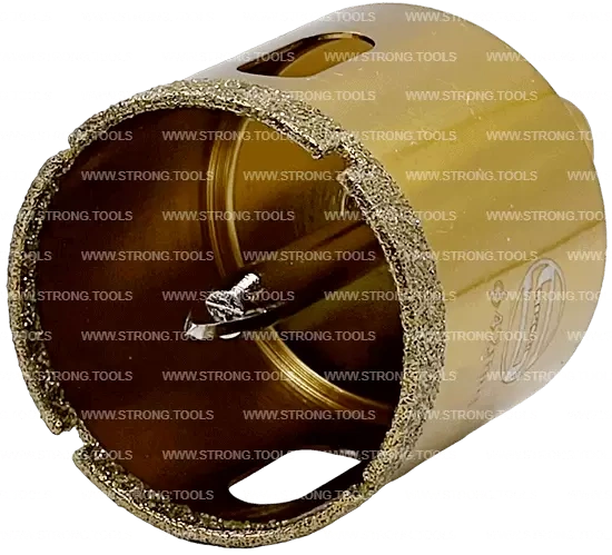 СTК-067 Коронка по стеклу и керамике с центрующим сверлом СТРОНГ 42мм GOLD фото 2