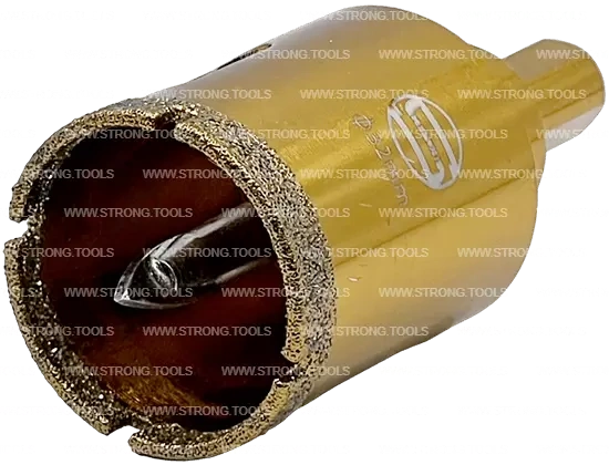 СTК-067 Коронка по стеклу и керамике с центрующим сверлом СТРОНГ 32мм GOLD фото 2