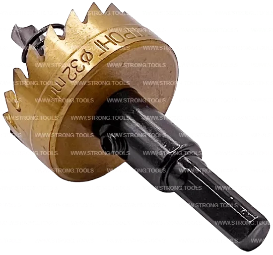СТK-058  КОРОНКА ПО МЕТАЛЛУ  ЦИЛИНДРИЧЕСКАЯ HSS 32 мм GOLD фото 4