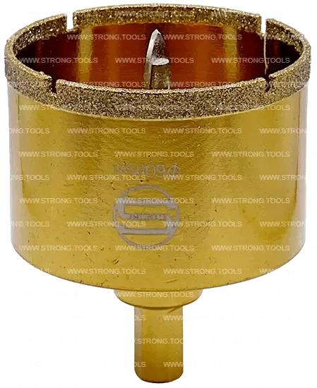СTК-067 Коронка по стеклу и керамике с центрующим сверлом СТРОНГ 60мм GOLD фото 1