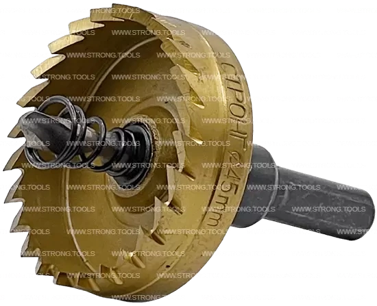 СТK-058  КОРОНКА ПО МЕТАЛЛУ  ЦИЛИНДРИЧЕСКАЯ HSS 45 мм GOLD фото 3