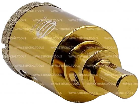 СTК-067 Коронка по стеклу и керамике с центрующим сверлом СТРОНГ 32мм GOLD фото 3